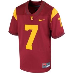 Youth Medium Nike #7 Cardinal USC Trojans Team Replica Football Jersey